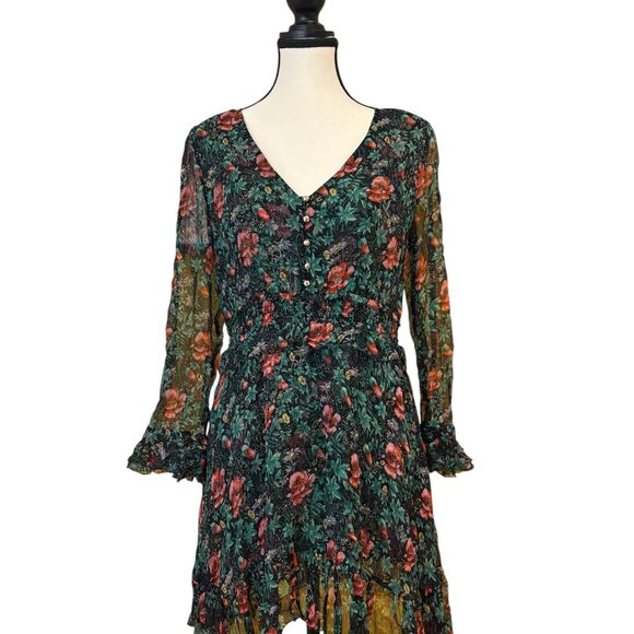 THE KOOPLES Paris Floral Print Sheer Dress (2) - Picture 1 of 3